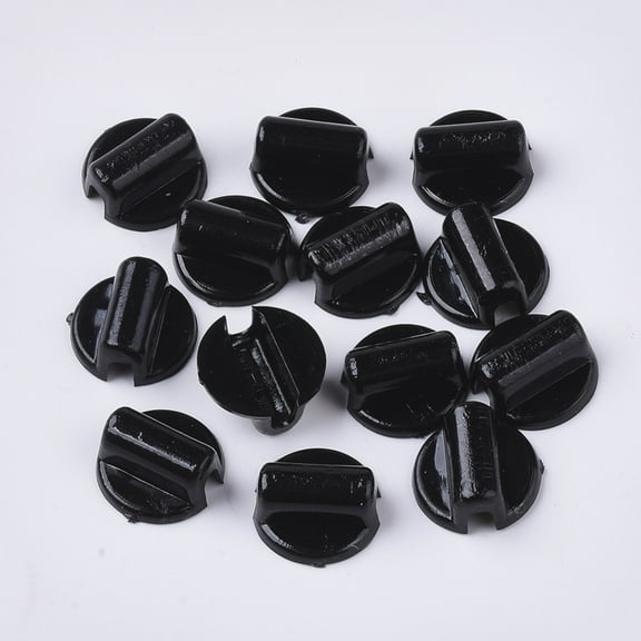 500 g Acrylic Base for Hair Tie Making Cabochon Base for Ponytail Holder Elastic Hair Band Blanks DIY Hair Accessories Black 14x13.5x6.5mm 1500pcs/500g