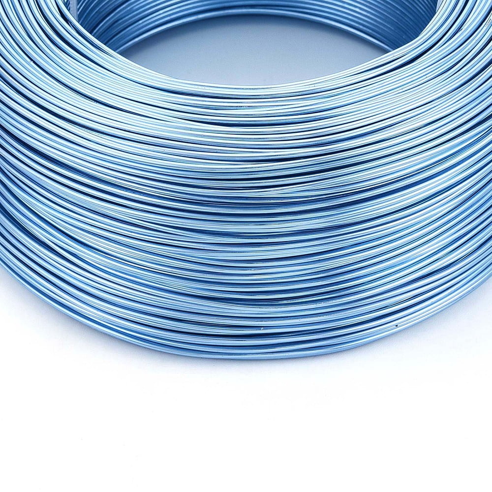 500 g Anodized Aluminum Wire Bendable Metal Craft Wire Flexible Craft Wire for Beading Jewelry Craft Making Light Sky Blue 18 Gauge 1.0mm 200m/500g(656.1 Feet/500g)