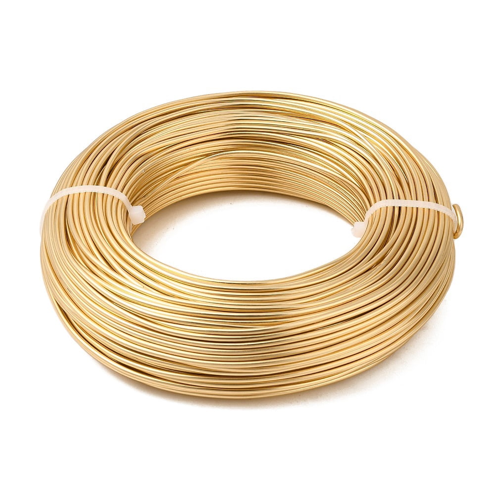 500 g Anodized Aluminum Wire for Jewelry Making Champagne Gold 12 Gauge 2.0mm about 180.44 Feet(55m)/500g