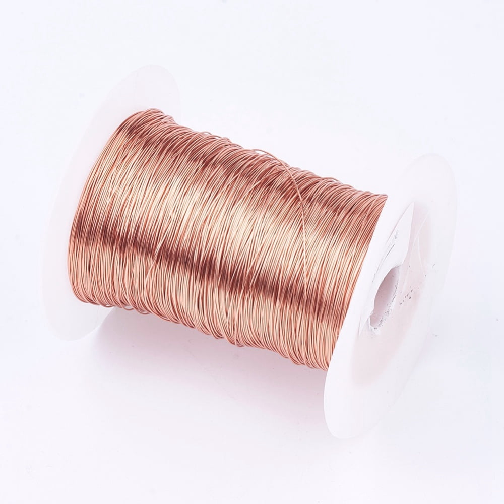 500 g Eco-Friendly Copper Wire Copper Beading Wire for Jewelry Making Raw(Unplated) 22 Gauge 0.6mm 721.78 Feet(220m)/500g