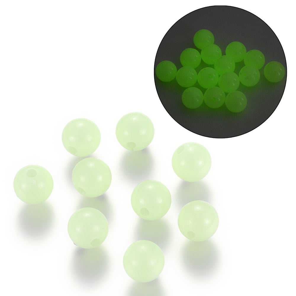 500 g Luminous Acrylic Round Beads Glow in the Dark Pale Green 4mm Hole: 1.5mm 16000pcs/500g