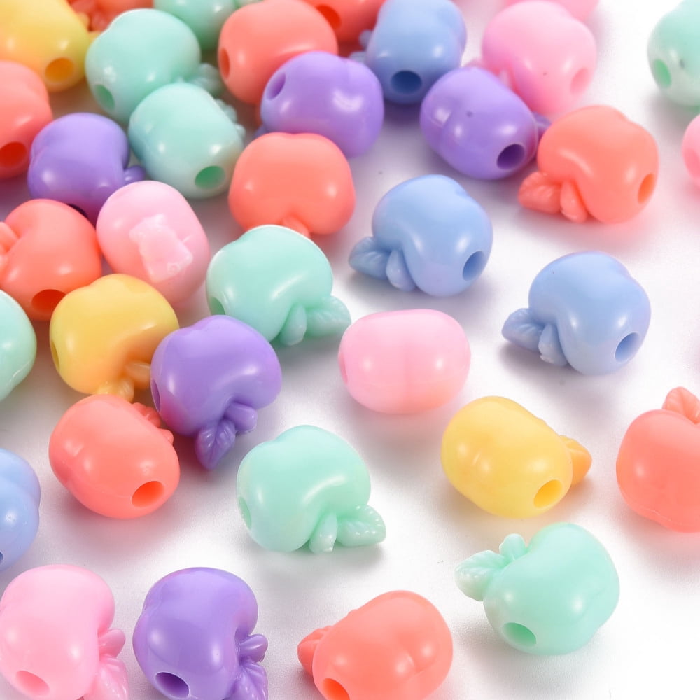 500 g Opaque Acrylic Beads Mixed color 14x13.5x10.5mm Hole: 3mm 495pcs/500g