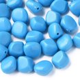 thumbnail image 1 of 500 g Opaque Acrylic Beads Nuggets Deep Sky Blue 15.5x14x11mm Hole: 1.8mm 380pcs/500g, 1 of 7