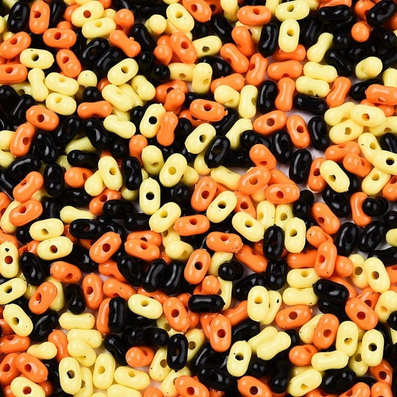 500 g Opaque Acrylic Beads Peanut Mixed color Hole: 1.5mm about 9998pcs/500g 6.5x4x3mm