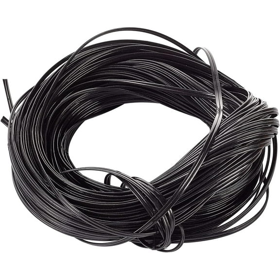 500 g Plastic Imitation Rattan Wicker Solid Weaving Material for DIY Furniture Knitting Black 5.5x1.5mm 60~70m/500g