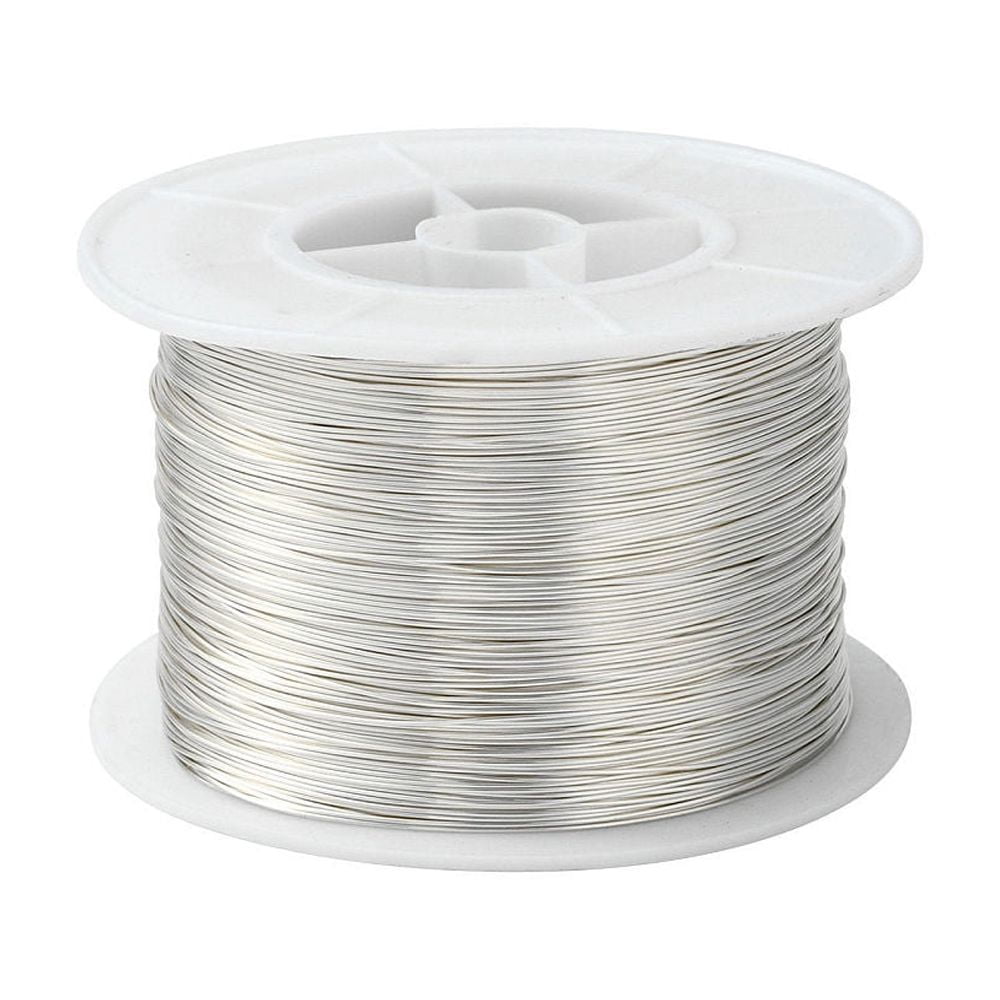 500 g Round Copper Jewelry Wire Long-Lasting Plated Silver Color Plated 24 Gauge 0.5mm about 984.25 Feet(300m)/500gDIY