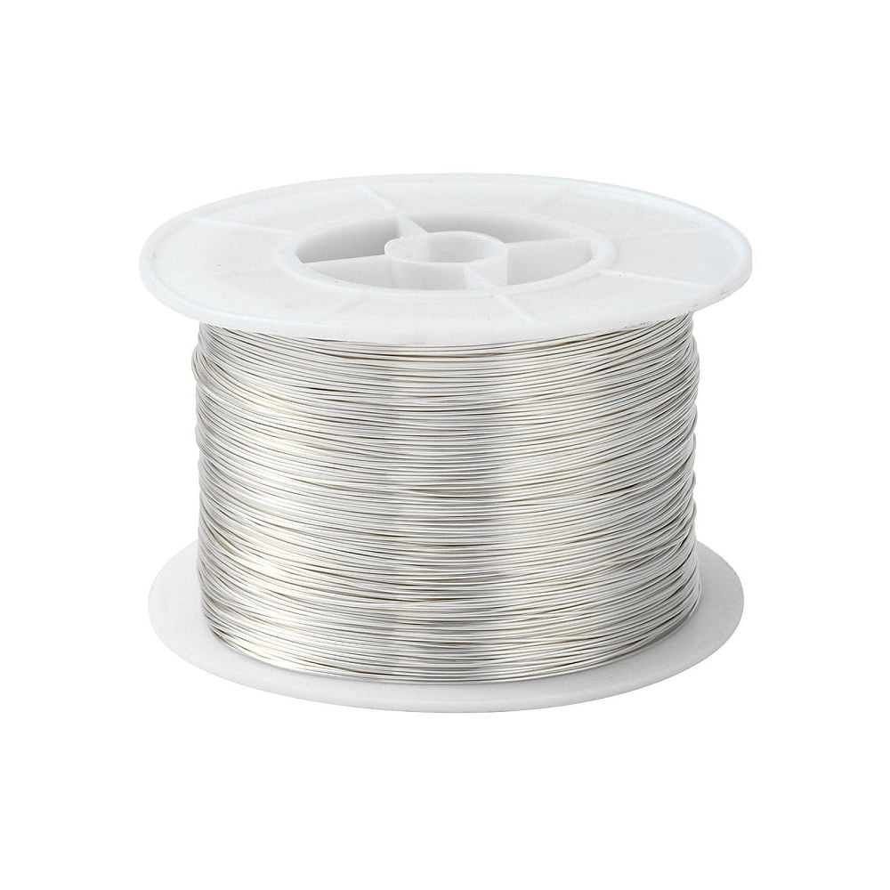 500 g Round Copper Jewelry Wire Long-Lasting Plated Silver Color Plated 24 Gauge 0.5mm about 984.25 Feet(300m)/500g