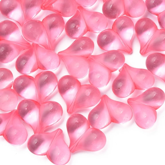 500 g Transparent Acrylic Beads Heart Flamingo 17.5x22x10mm Hole: 1.4mm 260pcs/500g