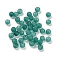 thumbnail image 1 of 500 g Transparent Glass Beads Round for Beading Jewelry Making Frosted Dark Turquoise 6mm Hole: 1.4mm 1388pcs/500g Glass, 1 of 3