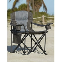500-lb. Capacity Heavy-Duty Portable Chair Charcoal 500 lb