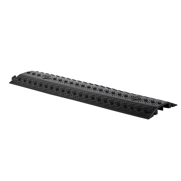 17-Inch Single Cable Cover Ramp, Handles 500 lbs Axle Load, Drop-Over Design for Easy Installation, Protects Cords in High Pedestrian Traffic Indoor and Outdoor Areas of Home, Office, Warehouse