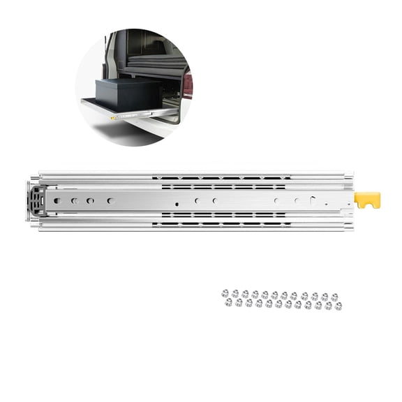 500 lbs Load Capacity Locking Drawer Slides, with Lock Side Mount Drawer Slide Rail, for Auto Repair Garage Shop Maintenance, Mechanic Service, Vehicle Work, DIY Repair, Workshop Use
