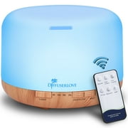 500 ml Essential Oil Diffuser With Remote, 7-Color LED Lights, Timer And Automatic Off, Aromatherapy, Meditation And Sleep Yoga, Suitable For Bedrooms And Offices