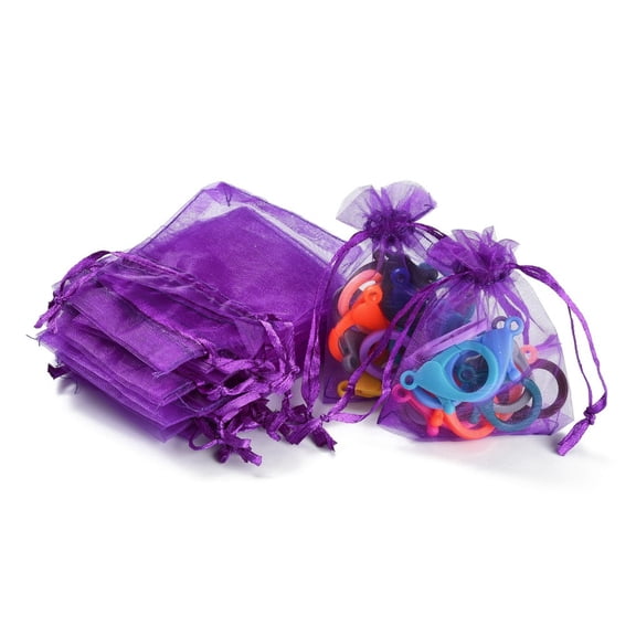 500 pc Organza Gift Bags with Drawstring Wedding Party Christmas Favor Gift Bags Organza Pouches for Potpourri Blue Violet 9x7cm