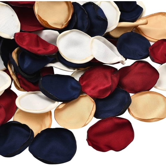 500 pc Polyester Artificial Rose Flower Petals for Wedding Party Favors Home Decoration Midnight Blue 32~37x0.5mm