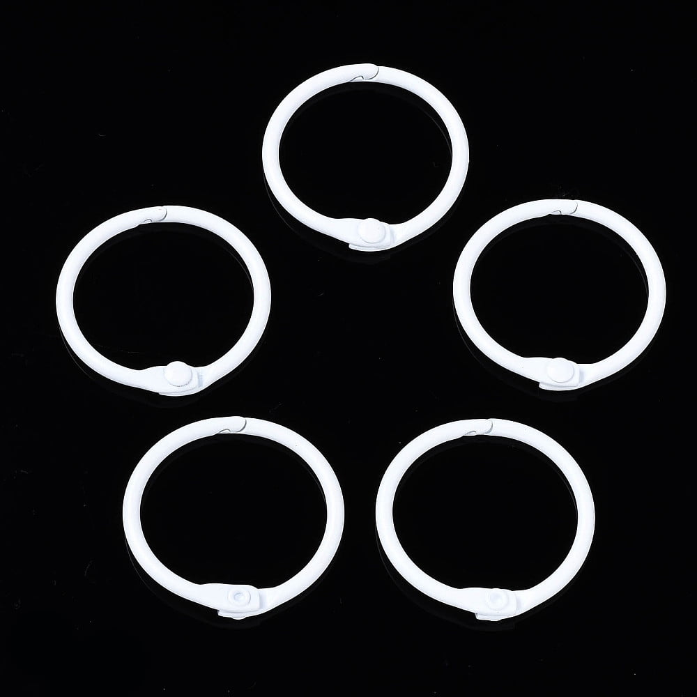 500 pc Spray Painted Iron Split Key Rings Ring White 30x4mm