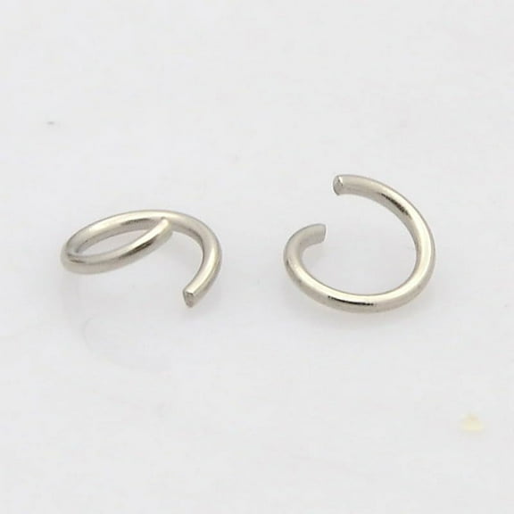 500 pc Tarnish Resistant 304 Stainless Steel Open Jump Rings Stainless Steel Color 18 Gauge 7x1mm Inner Diameter: 5mm