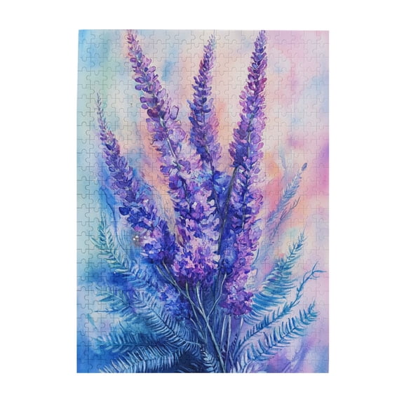 500 pcs 500 Piece Wooden Puzzles Lavender,Creative Activity Hobbies for Adults,Vibrant Design,Stunning Artwork of Lavender Puzzle,Stress relieving pleasure,for Lavender Enthusiast Gifts,Fun Puzzles
