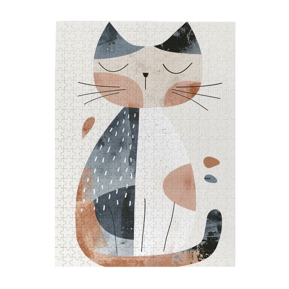 500 pcs 500 Piece Wooden Puzzles Sleeping Cat,Stress Relieving Pleasure,Wonderful Imagination,Funny Sleeping Cat Puzzle,500 Piece Jigsaw Puzzle For Adults Challenging Puzzle Perfect For Game Night