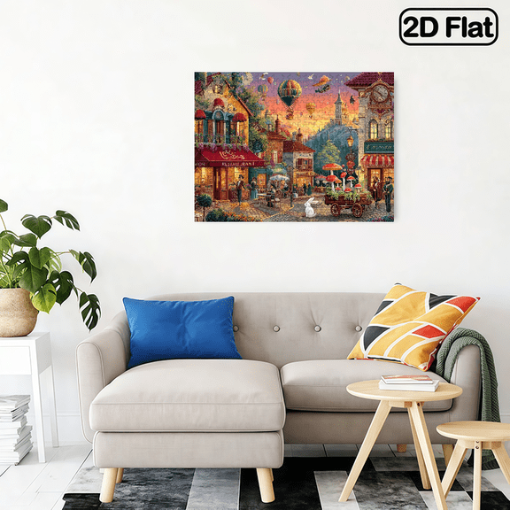 500 pcs Adult Puzzle - Large Challenge Puzzle Book for Adults Families, Challenging Brain Teaser with 500pcs, Portable Gift for Holidays, Activity, Advanced Puzzle Game ,20.4*14.9 in