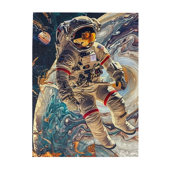 500 pcs Astronauts & Planets Wooden Piece 500 Piece,Creative Activity Hobbies for Adults,Unique and Beautiful Design,Exquisite Astronauts & Planets Wood Puzzle 500 Piece,High difficulty puzzle