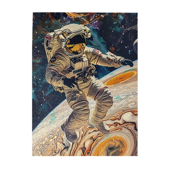 500 pcs Astronauts & Planets Wooden puzzles for adults 500 pieces,Unique and Beautiful Design,Creative Activity Hobbies for Adults,Enchanting Astronauts & Planets High difficulty puzzle 500 Piece