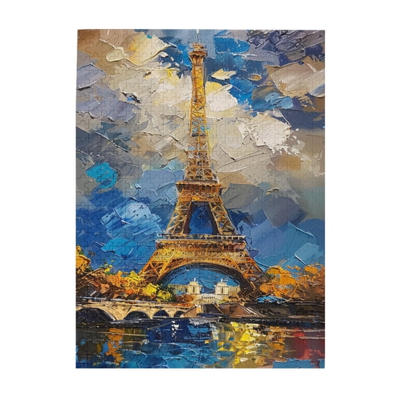 500 pcs Classic French Tower 500 Piece Wooden Puzzles,Creative Activity Hobbies For Adults,Stress Relieving Pleasure,500 Piece Jigsaw Puzzle For Adults Challenging Puzzle Perfect For Game Nights