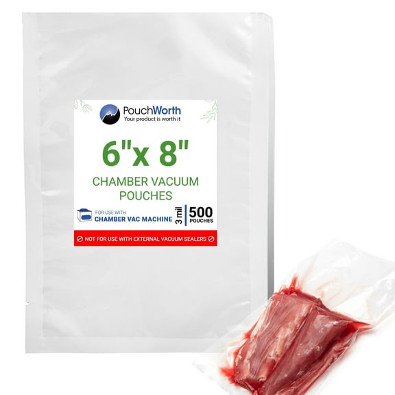 500 pcs Clear 6" x 8", 3 mil Vacuum Chamber Bags