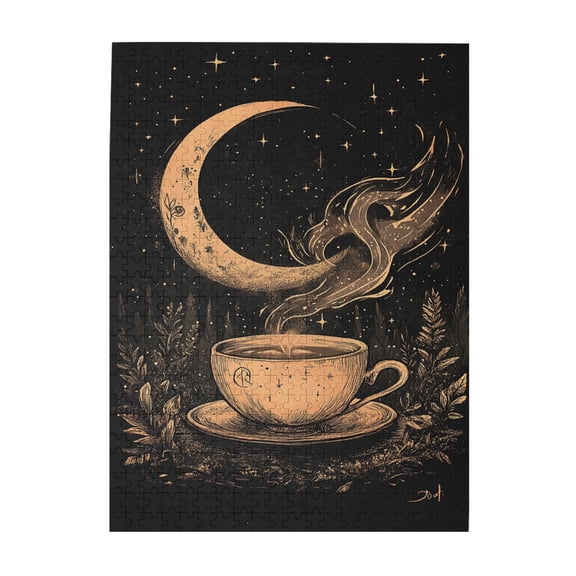 500 pcs Coffee Night 500 Piece Puzzle For Adults,Unique Artwork For Adults,Unique And Beautiful Design,Stunning Artwork Of Coffee Night Wooden Puzzle 500 Piece,Creative Activity Hobbies For Adults