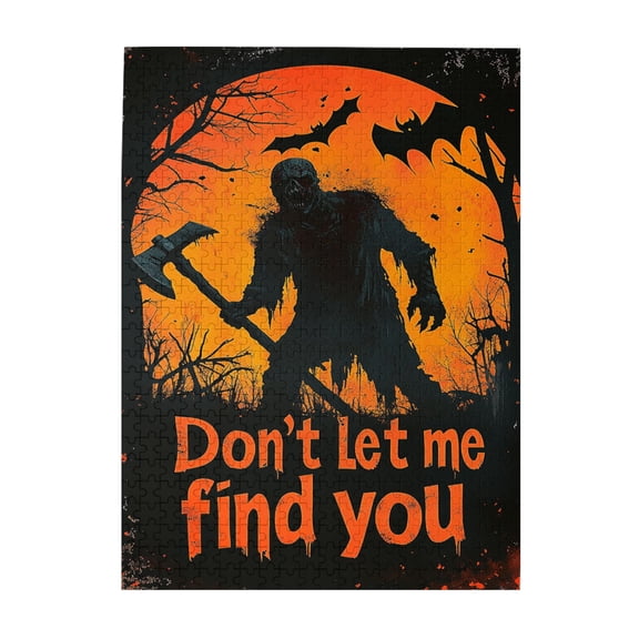 500 pcs Don'T Let Me Find You Fun Slogan Puzzles For Adults 500 Pieces,Funny Holiday Gift,Unique Artwork For Adults,500 Piece Jigsaw Puzzle For Adults Challenging Puzzle Perfect For Game Nights