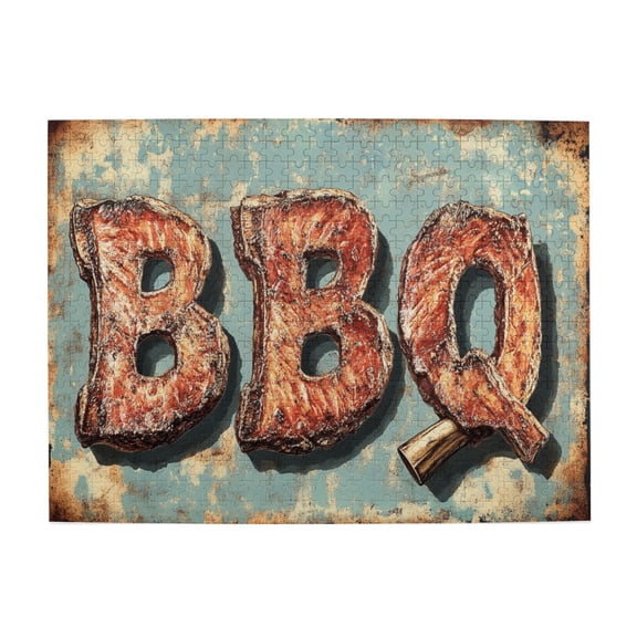 500 pcs Funny roast beef Wooden puzzles for adults 500 pieces,Challenging Brain Exercise,Unique Artwork for Adults,Vintage Art roast beef Puzzle,Great for Relaxation and Display for Puzzle Lovers