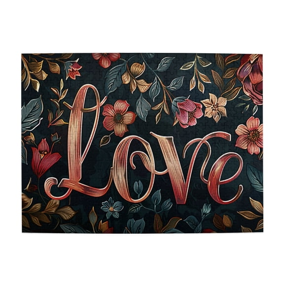 500 pcs Love Flower Wooden puzzles for adults 500 pieces,Challenging Brain Exercise,Unique and Beautiful Design,Fun Love Flower Stress relieving puzzle,Impossible Hard Difficult Challenging Puzzles