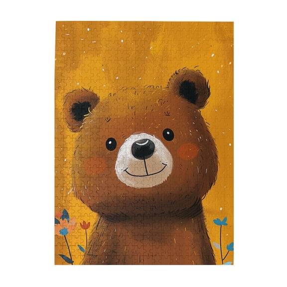 500 pcs 500 Piece Vibrant Wooden Jigsaw Puzzle Muppet Bear,Unique and Beautiful Design,Classic Muppet Bear Modern Art Funny Puzzles,Creative Activity Hobbies for Adults,for Muppet Enthusiast Gift