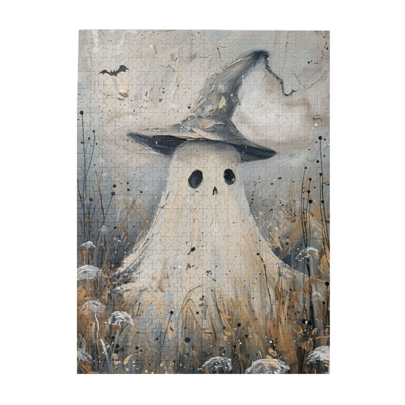 500 pcs White Apparition in the rice field 500 piece puzzle for adults,Challenging Brain Exercise,Funny White Apparition in the rice field Wooden Puzzles,Creative Activity Hobbies for Adults