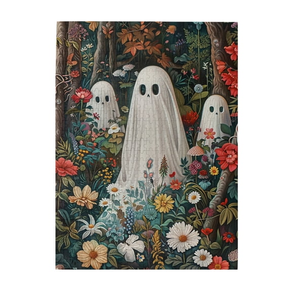500 pcs jigsaw puzzles 500 pieces Phantom and Flowers,Unique Artwork for Adults,Modern Art Phantom and Flower Funny Puzzle,Whimsy Jigsaw Pieces 500 Piece,Creative Activity Hobbies for Adults