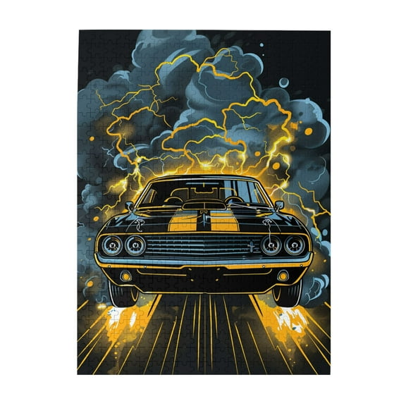 500 pcs racing Car 500 Piece Wooden Puzzles,Creative Activity Hobbies for Adults,Classic racing Car Stress relieving puzzle,Great for Relaxation and Display for Puzzle Enthusiasts,Stunning Artwork
