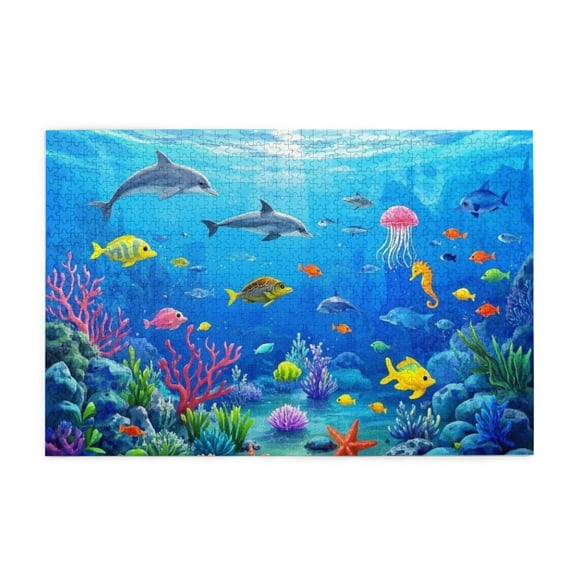 500 piece Vibrant Underwater World Jigsaw Puzzle For Adults – Challenging Ocean Marine Life Theme, Relaxing Brain Game, Beautiful Home Decor & Ideal Gift Idea