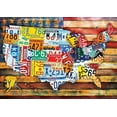 thumbnail image 1 of 500-piece Wooden Jigsaw Puzzle in car-Plate map Pattern Recommended for Adults and Children as an Intellectual DIY Game 20.5" x 15", 1 of 16