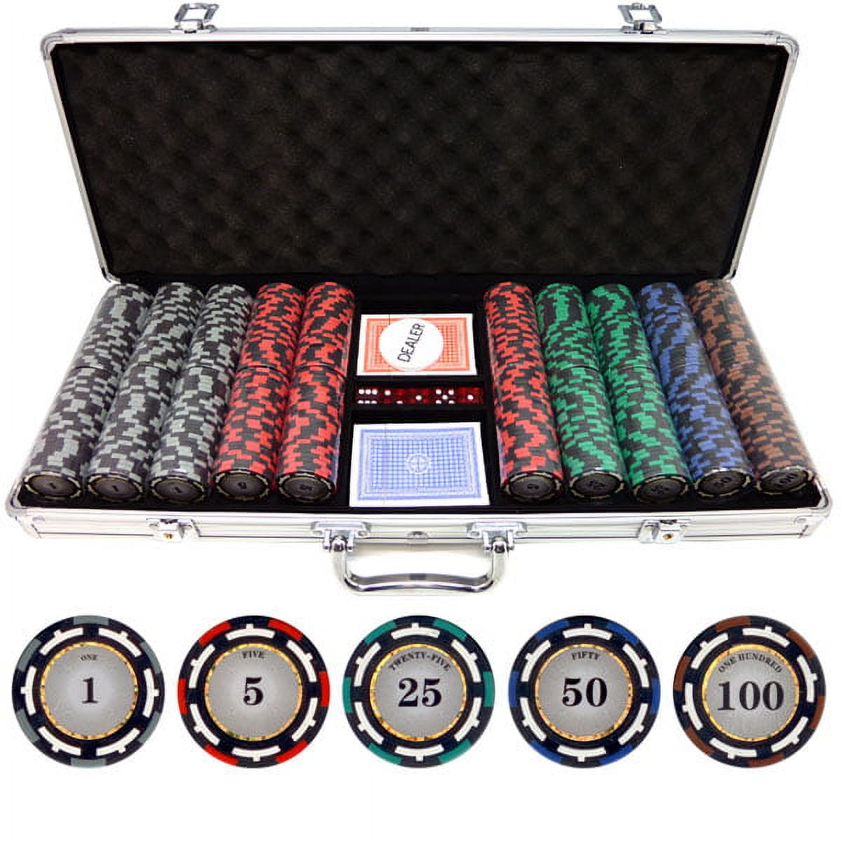 500 Desert Heat Poker Chip Set with Black Aluminum Case