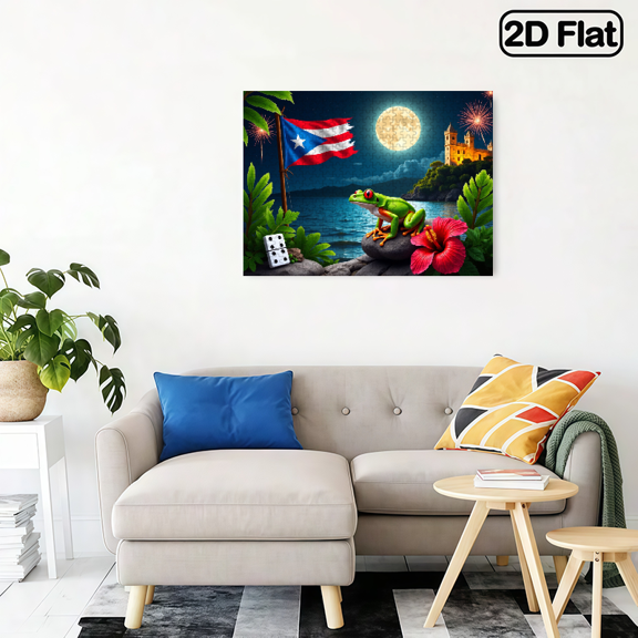 500-piece adult jigsaw puzzle - Colorful Frogs.