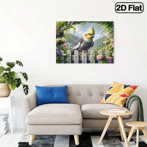 500-piece horizontal paper jigsaw puzzle - Agile Parrot, with dimensions of 20.5*15 inches.