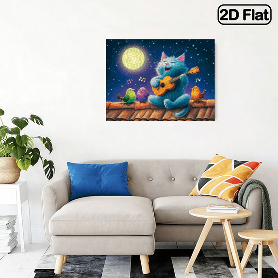 500piece horizontal paper jigsaw puzzle Cats and birds singing on