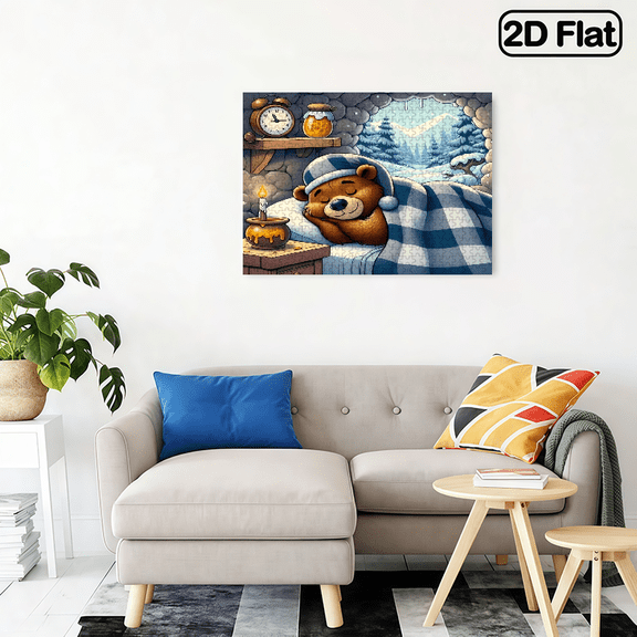 500-piece horizontal paper jigsaw puzzle - Sleeping Bear, with dimensions of 20.5*15 inches.