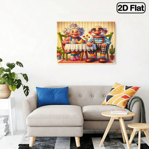 500-piece horizontal paper jigsaw puzzle - The leisure time of the elderly, size 20.5*15 inches.