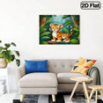 thumbnail image 1 of 500-piece horizontal paper jigsaw puzzle - a tiger, with dimensions of 20.5*15 inches., 1 of 9