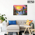 thumbnail image 1 of 500-piece horizontal paper jigsaw puzzle - beautiful landscape waterfall, size 20.5*15 inches., 1 of 9