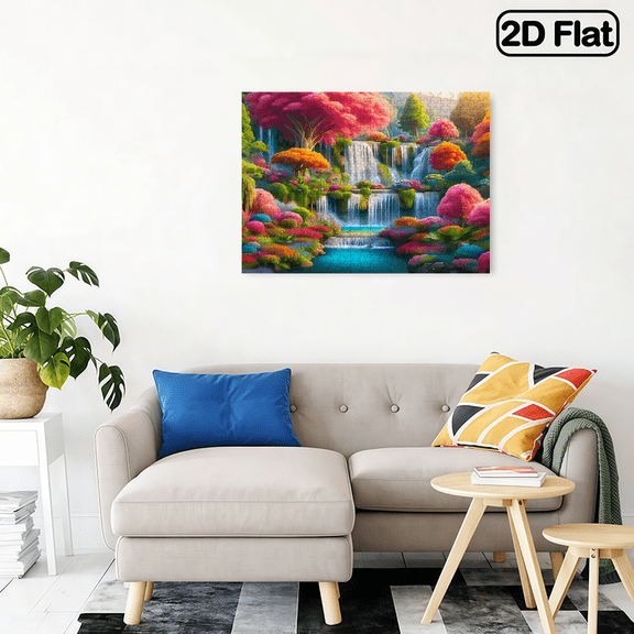 500-piece horizontal paper jigsaw puzzle - beautiful waterfall, size 20.5*15 inches.