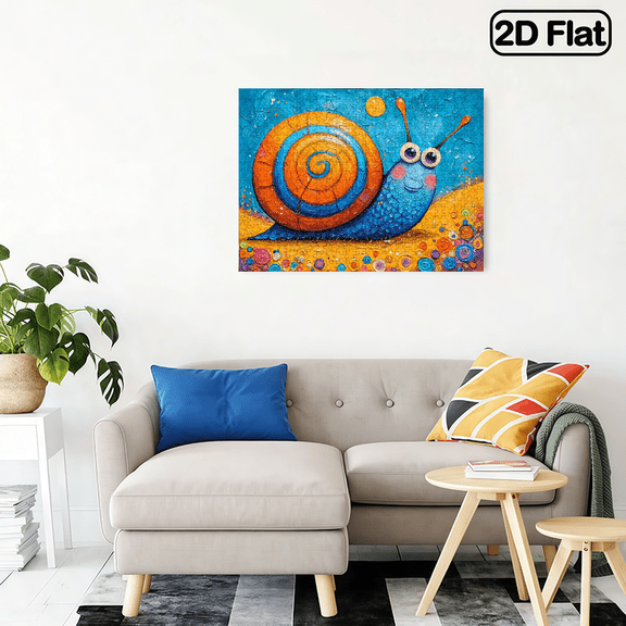 500-piece horizontal paper jigsaw puzzle - lively snail, size 20.5*15 inches.