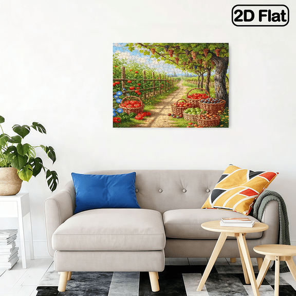 500-piece horizontal paper jigsaw puzzle - orchard, with dimensions of 20.5*15 inches.