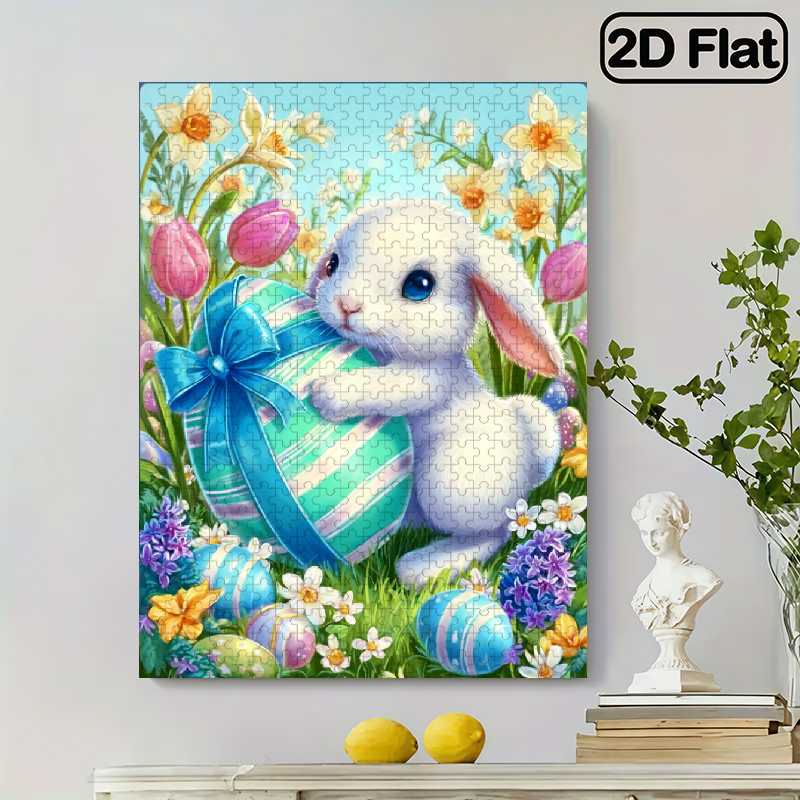 Shop Puzzle Rabbit 500-piece vertical paper jigsaw puzzle - A rabbit is holding an egg ...